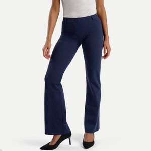 Betabrand Navy Boot-Cut Classic Dress Pant Yoga Pants Large Business Casual